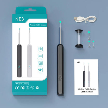 Intelligent Visual Ear Digger Children and Adults Ear Picking Stick with Light Waterproof and Washable USB Charging Convenient