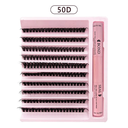 Lashes Clusters Set Extensions Kit Fake eyelashes Mix Lash Clusters with Lash Bond Seal and Lash Applicator Tool Makeup