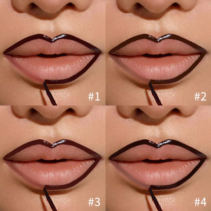Waterproof Lip Liner Peel Off Tattoo Lipgloss Waterproof Long Lasting Matte Lip Tint Brown Contour Tear-off Lips Stain Cosmetic
