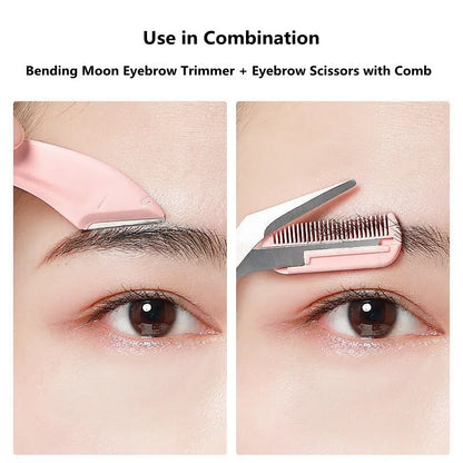 Eyebrow Trimming Knife Face Razor For Women Professional Eyebrow Scissors With Comb Brow Trimmer Scraper Accessories