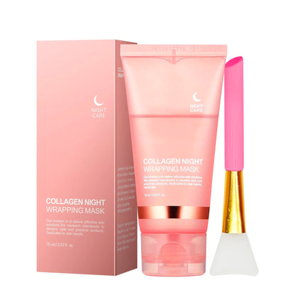 75ML Collagen Peel Off Face Mask Deeply Hydrating Moisturizing Night Wrapping Mask Cream Firming Skin Peel-off Facial Mask