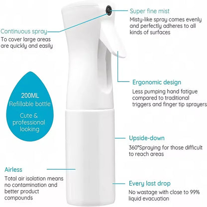 Marseilis 200ml Hairdressing Spray Bottle Barber Hair High Pressure Water Can Salon Refill Bottle Beauty Atomizer Container ﻿Mar