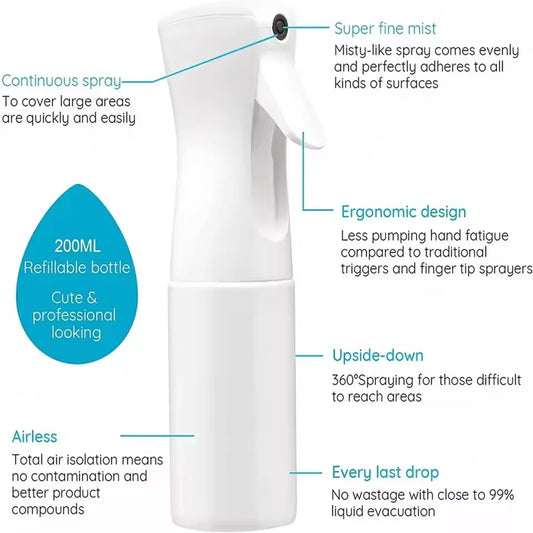 Marseilis 200ml Hairdressing Spray Bottle Barber Hair High Pressure Water Can Salon Refill Bottle Beauty Atomizer Container ﻿Mar